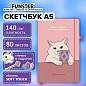 Скетчбук, слоновая кость 140 г/м2, 130х210 мм, 80 л., софт-тач, резинка, наклейки, FUNSTER (ФАНСТЕР), "Таро", 117785 (арт. 117785)