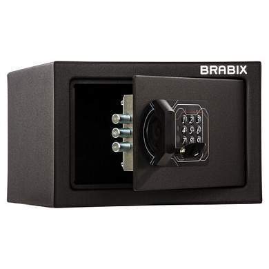 Сейф мебельный BRABIX "SF-170EL", 170х260х230 мм, электронный замок, черный, 291143, S103BR210614 (арт. 291143)