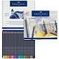 Карандаши цветные Faber-Castell "Goldfaber", 24цв., круглые, заточен., метал. коробка (арт. 285914)