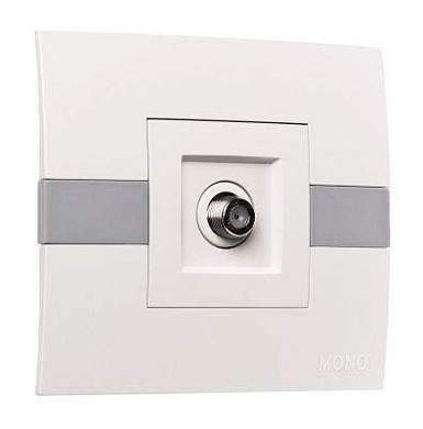 Mono Eco роз. СУ комп. (RJ45) Бел/Сер 101-010204-125 (арт. 553803)