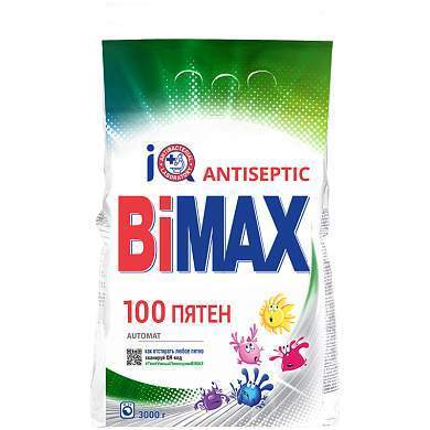 Порошок для машинной стирки BiMax "100 пятен", 3кг (арт. 284949)