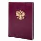 Книга учета 96 л., клетка, твердая, бумвинил, офсет, герб, А4 (200х290 мм), BRAUBERG, бордовая, 130276 (арт. 130276)