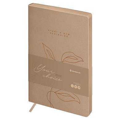 Ежедневник недатированный, А5, 136л., кожзам, Greenwich Line "Your choice. Beige", тон. блок, цветной срез (арт. 361488)