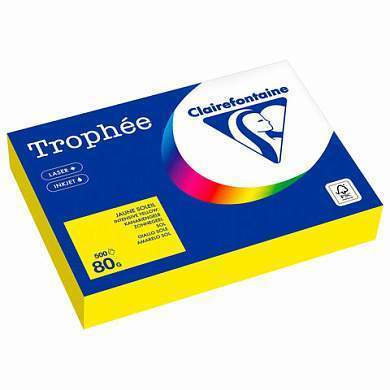 Бумага цветная CLAIREFONTAINE, А4, 80 г/м2, 500 л., интенсив, ярко-желтый, 1877C, 1877PC (арт. 116719)