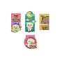 Закладки магнитные для книг, 4шт., MESHU "Cute kittens", ламинация с блестками (арт. 365923)