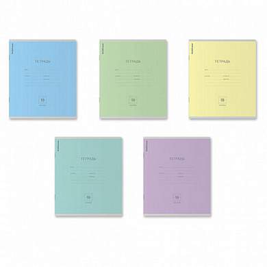 Тетрадь 18 л., линия, обложка картон, ERICH KRAUSE "КЛАССИКА", микс в спайке, 56580 (арт. 107836)