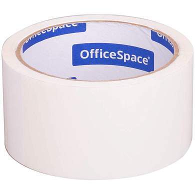 Клейкая лента упаковочная OfficeSpace, 48мм*40м, 45мкм, белая, ШК (арт. 219505)