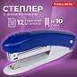 Степлер №10 BRAUBERG "Original", до 12 листов, с антистеплером, синий, 222530 (арт. 222530)