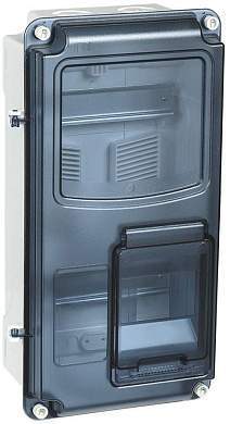 IEK LIGHT Корпус ЩУРн-П 1/8 8мод. 218х400х109мм поликарбонат (PC ) под опломб. IP66 MSP1-N-08-66-L (арт. 696666)