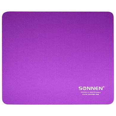 Коврик для мыши SONNEN "PURPLE", резина + ткань, 220х180х3 мм, 513307 (арт. 513307)