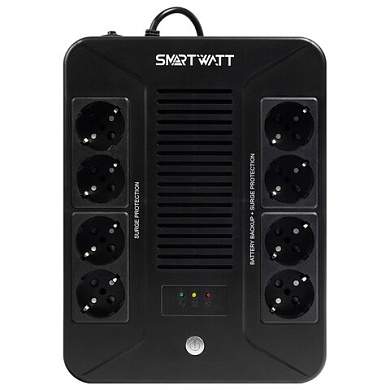 Источник бесперебойного питания SMARTWATT UPS SAFE PRO 1050, 1050 ВА (630 Вт), 8 розеток, 3703020270006 (арт. 355139)