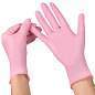 Перчатки нитриловые смотровые SFM Supersoft PINK, 100 пар (200 шт.), размер L (большой), розовые (арт. 631519)