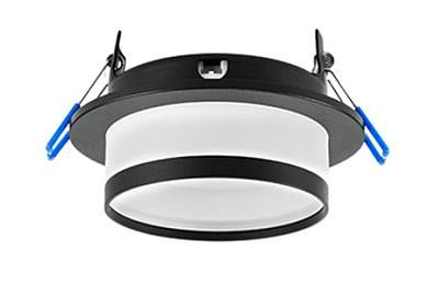 Ecola GX53 H4 5372 светильник встраив. СПОТ с полосой Черный матовый 110x65 SR532BECB (10!) (арт. 870337)