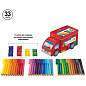 Набор для рисования Faber-Castell "Connector Truck" 33 фломастера+10 клипс, металлическая коробка (арт. 286214)