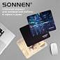 Коврик для мыши SONNEN "BLACK", резина + ткань, 220х180х3 мм, 513309 (арт. 513309)