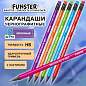 Набор карандашей чернографитных с мемной надписью FUNSTER (ФАНСТЕР) FUNNY NOTES CLRD, 6 штук, HB, с ластиком, 182040 (арт. 182040)