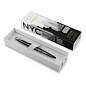 Ручка шариковая PARKER "Jotter New York Black CT", корпус черный лак, детали из нержавеющей стали, синяя, 2187554 (арт. 144356)