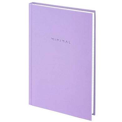 Блокнот А5 134х206 мм, 80 л., твёрдый, клетка, BRAUBERG "Minimal", сиреневый, 116440 (арт. 116440)
