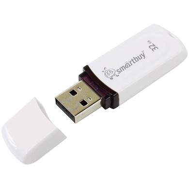 Память Smart Buy "Paean" 32GB, USB 2.0 Flash Drive, белый (арт. 248799)