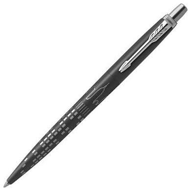 Ручка шариковая PARKER "Jotter New York Black CT", корпус черный лак, детали из нержавеющей стали, синяя, 2187554 (арт. 144356)