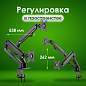 Кронштейн для двух мониторов настольный VESA 75х75, 100х100, 17"-27", до 14 кг, SONNEN MOTION, 455945 (арт. 455945)