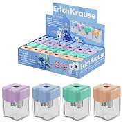 Точилка ERICH KRAUSE "Wave Mini Pastel Bloom" с контейнером, пластиковая, корпус ассорти, 60044 (арт. 274229)
