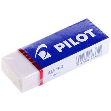 Ластик Pilot, прямоугольный, винил, картонный футляр, 61*22*12мм (арт. 028665)