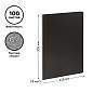 Папка с боковым зажимом СТАММ А4, 14мм, 500мкм, пластик, черная (арт. 343153)