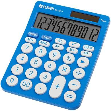 Калькулятор настольный Eleven RK-2311-BL, 12 разрядов, двойное питание, 143*192*26мм, голубой (арт. 365639)