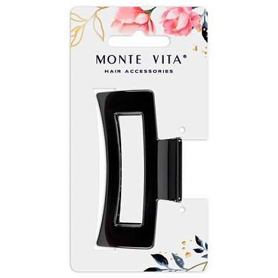 Краб для волос 8,5 см, глянцевый, чёрный, MONTE VITA, 457000 (арт. 457000)