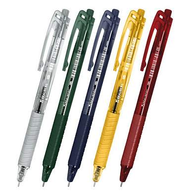 Ручка шариковая автоматическая с грипом BRAUBERG "CLASSIC DARK COLOR", СИНЯЯ, ассорти, пишущий узел 0,5 мм, линия письма 0,35 мм, 144469 (арт. 144469)