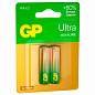 Батарейки КОМПЛЕКТ 2 шт., GP Ultra G-Tech, AA (LR6,15А), алкалиновые, пальчиковые, 15AUA21-2CRSBC2 (арт. 457745)
