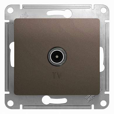 Schneider Glossa Мех. Роз. Tv Су 1 Мест. Шоколад (Пласт. Осн., Оконечная, Rg6, 1Db) Gsl000891 (арт. 528424)