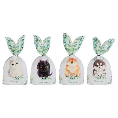 Набор подарочных пакетов 13.5*22 см, MESHU "Cute pets", 36шт. (арт. 383447)