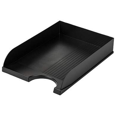 Лоток горизонтальный для бумаг BRAUBERG Standard, 350х253х65 мм, черный, 237947 (арт. 237947)