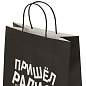 Пакет подарочный (1 штука) 26х13х32 см (L) "Пришел ради вискаря!", крафт, ЗОЛОТАЯ СКАЗКА, 700842 (арт. 700842)