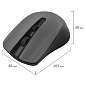 Мышь беспроводная SONNEN V99, USB, 1000/1200/1600 dpi, 4 кнопки, оптическая, серая, 513528 (арт. 513528)