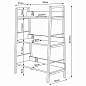 Стеллаж на металлокаркасе BRABIX "LOFT SH-002", 600х350х845 мм, цвет дуб антик, 641232 (арт. 641232)