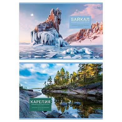 Альбом для рисования 40л., А4, на склейке BG "Россия", 120г/м2 (арт. 372423)