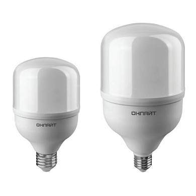 ОНЛАЙТ высокомощн. E27 T100 40W (3200lm) 6500K 6K 100x168 OLL-T100-40-230-865-E27/E40, 82903 (арт. 766488)