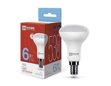ASD/InHome VC R50 E14 6W(530lm) 6500K 6K 86x50 (без пульсации) 1156 (арт. 725386)