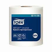 Бумага протирочная с центральной вытяжкой 270 метров, TORK Reflex (M4) 1-слойная, КОМПЛЕКТ 6 рулонов, 321400 (арт. 609457)
