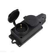 UNIVersal колодка ОУ двойная 2 гн. с загл. каучук 2P+E 1x16A 220-240V IP44 1788 (РФ) (арт. 804587)