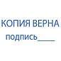 Штамп стандартный "КОПИЯ ВЕРНА, подпись", оттиск 38х14 мм, синий, TRODAT IDEAL 4911 DB-3.42, 161490 (арт. 237932)