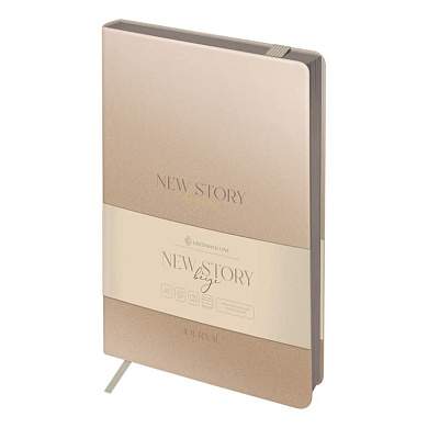 Ежедневник недатированный, А5, 136л., кожзам, Greenwich Line "New Story. Beige", тон. блок (арт. 342846)