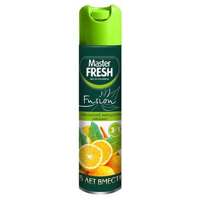 Освежитель воздуха аэрозольный 300 мл MASTER FRESH FUSION 3 в 1 "Севильский мандарин", С0006368 (арт. 703160)