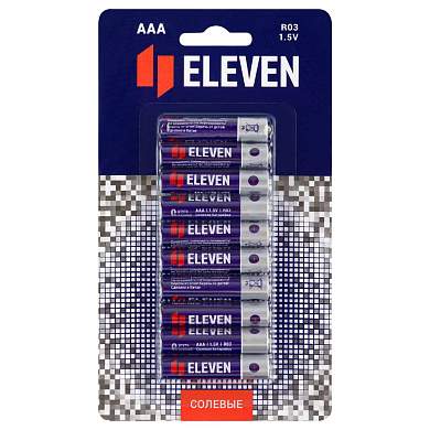 Батарейка Eleven AAA (R03) солевая, BC10 (арт. 376037)