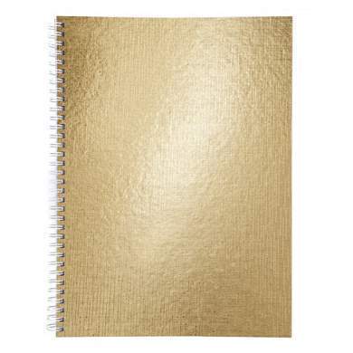 Тетрадь бумвинил А4 96 л. гребень, офсет №1, клетка, "ЗОЛОТО Metallic", HATBER, 077197, 96Т4бвВ1гр (арт. 405482)