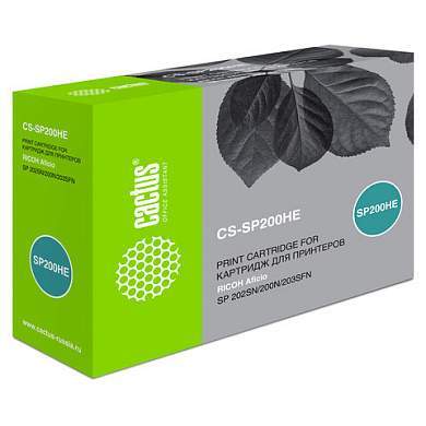 Картридж лазерный CACTUS (CS-SP200HE) для RICOH SP 210/SP 212w, ресурс 2600 стр. (арт. 362669)