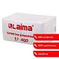 Салфетки бумажные 400 шт., 24х24 см, "Big Pack", белые, 100% целлюлоза, LAIMA, 114724 (арт. 114724)